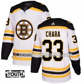 Boston Bruins Zdeno Chara 33 Adidas 2017-2018 Wit Authentic Shirt - Kinderen